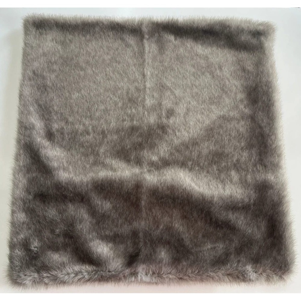 Ikea ATLISSÄ ATLISSA Faux Fur Cushion Cover 20 x 20" Beige/Gray"